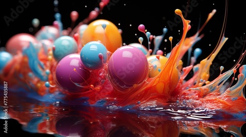 Slow-motion video of bubbles forming as an Easter egg is dipped into dye
