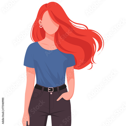 faceless girl with long hair png 