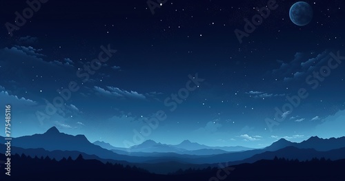 clear sky parallax of a night sky, atmosphere, space limit, pixel art, parallax effect 