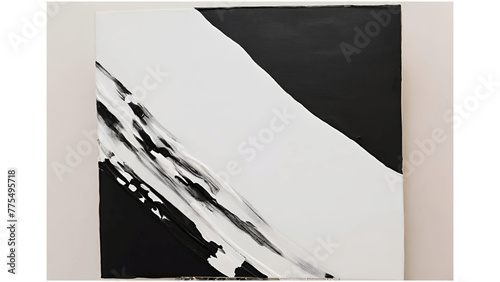 Black and white abstract painting 