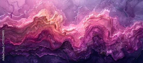 A purple and pink abstract paint swirl