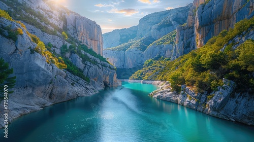towering cliffs and turquoise waters, highlighting the dramatic landscape carved by the river over millennia