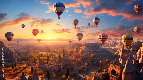 A Cappadocian Dawn: Ballooning Above Ancient Wonders Bathed in Golden Light