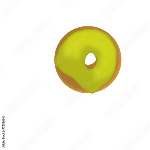 Macha donut illustration