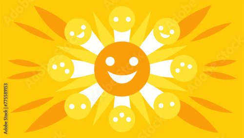 A sunny yellow for agreeableness radiating warmth and kindness and often surrounded by others seeking support and harmony.