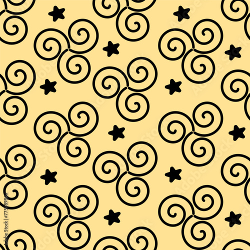 abstract line art seamless pattern design