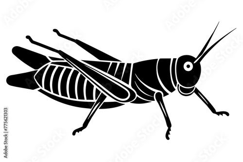 grasshopper silhouette vector illustration