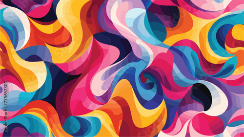Colorful psychedelic background made of interweaving