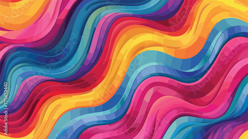 Colorful wavy pattern for backgrounds and design Flat