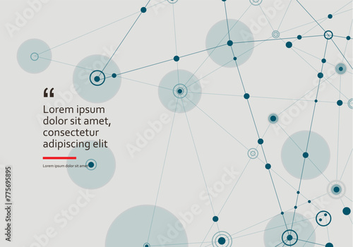 Abstract connection lines and dots. Business success concept. Internet technology. Vector connect line