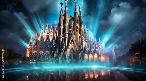 A Gaudí Masterpiece: Sagrada Familia's Soaring Spires & Light-Kissed Stained Glass