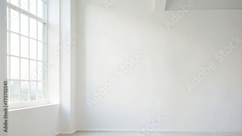 White Room with Window and Empty Space