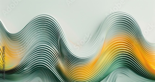 grey background with gently gradient yellow and green cure lines like wave