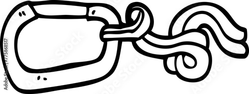 black and white cartoon clip and rope
