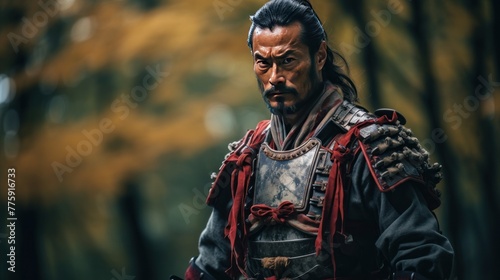 samurai fighter wearing traditional uniform