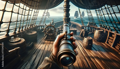 Pirate Lookout with Spyglass