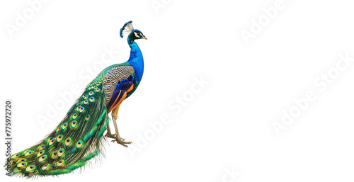 peacock isolated on white