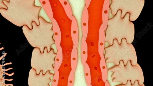 Ependyma is the thin neuroepithelial lining of the ventricular system of the brain 3d illustrator