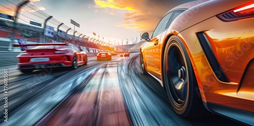 Experience racing thrills: Immersive action on the track