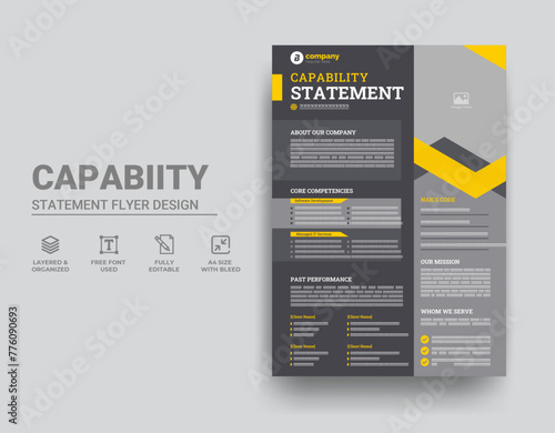 Company Capability Statement Template Design