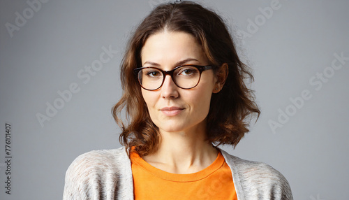 happy hipster woman