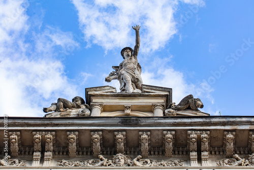 Closeup Statue Of Mercury in Lviv, Ukraine
