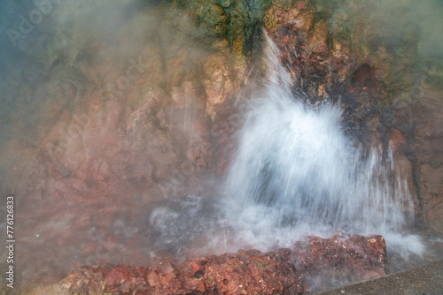 Thermal spring in Iceland, summer season