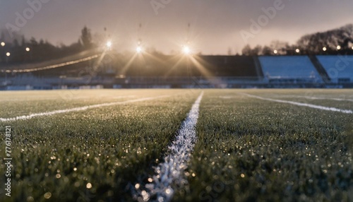 Estadio de futbol profesional con luces de noche