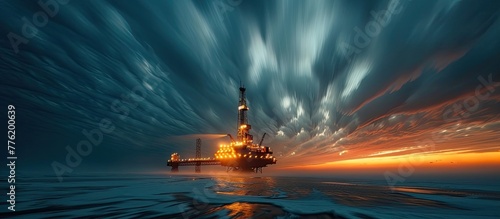 From Day to Night: A Time-Lapse of a Drilling Rig in