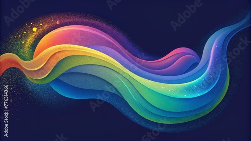 An abstract depiction of various hues blending together in a fluid motion creating a mesmerizing display of liquid spectrum.