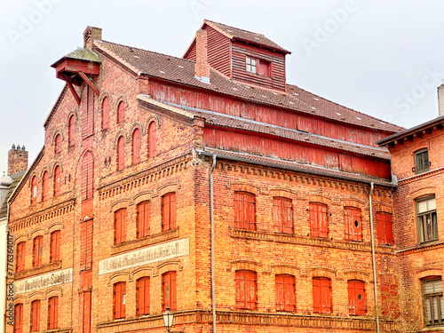 Old warehouse in the old town of Wismar, Germany