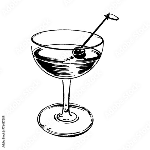 Manhattan_Cocktail_Glass_Vector