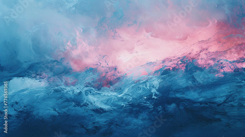 Soft pastel hues melting into one another, from delicate pinks to serene blues, agnst the stark backdrop of midnight, evoking a sense of tranquility and wonder.