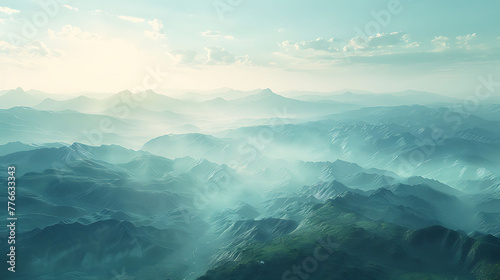 vastness of a mountain range stretching into the horizon
