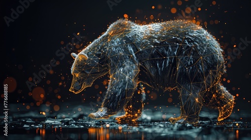Bear Financial Investments, Strong and confident visuals featuring bears to represent financial stability, investment strategies, or wealth management services