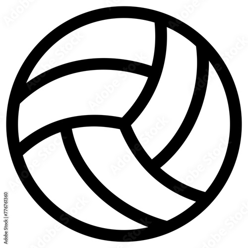 volley ball icon, simple vector design