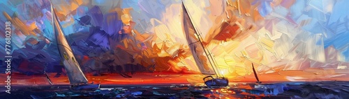 Sunset regatta at the yacht club