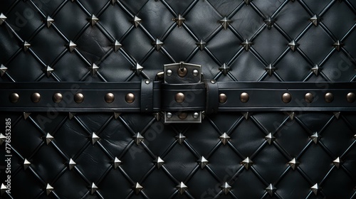 studs dark leather background