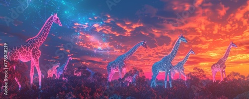 Giraffes meander through digital woodlands where the secrets of black holes and cosmic rays are unraveled by the cutting edge of edge computing