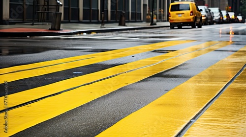 street yellow paint stripe