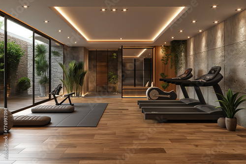 Fitness room, modern design