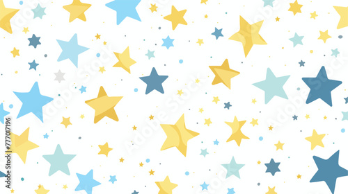 Light Blue Yellow vector layout with cosmic stars. Shi