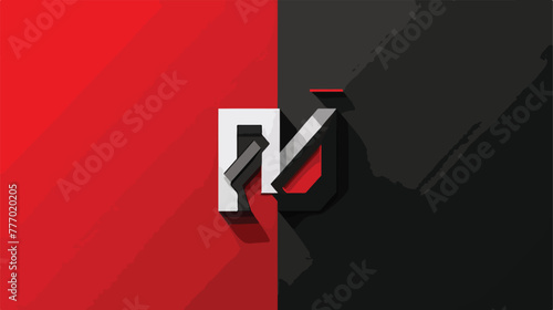 Minimal NP logo. Icon of a PN letter on a luxury background