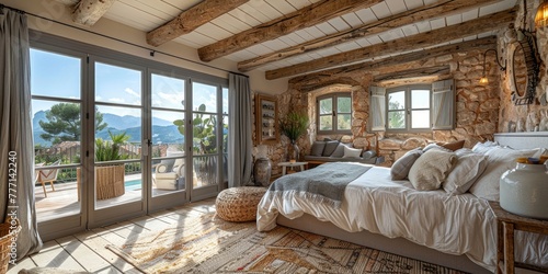 Beautiful villa bedroom in the south of france