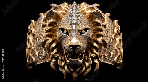 jewelry golden lion head