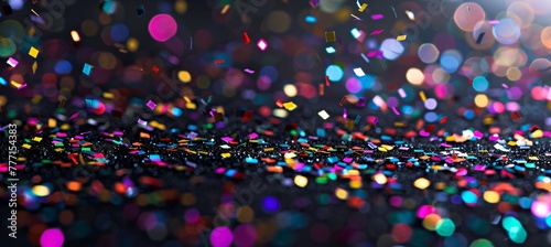 Celebration of Color A Vibrant Display of Festive Confetti Generative AI