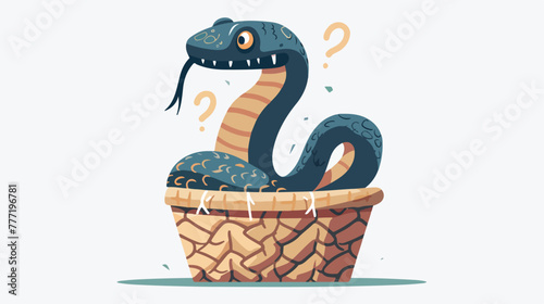 Question-shaped snake. Stylized as question mark snake
