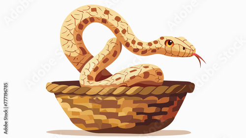 Question-shaped snake. Stylized as question mark snake