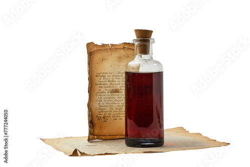 Laudanum Bottles Display isolated on transparent background