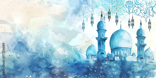blue sky and clouds Eid ul Adha mubarak background